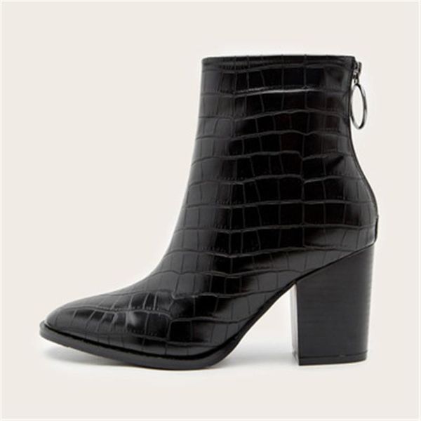 2020 women ankle leather boot autumn winter fashion women high heel wearable non-slip increase height side zipper woman boots, Black
2020 women ankle leather boot autumn winter fashion women high heel wearable non-slip increase height side zipper woman boots, Black