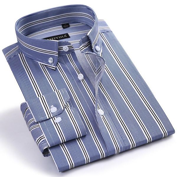 men's formal long sleeve pinstripe office shirts comfortable standard-fit 100 percent cotton casual button collar dress shirt, White;black
men's formal long sleeve pinstripe office shirts comfortable standard-fit 100 percent cotton casual button collar dress shirt, White;black