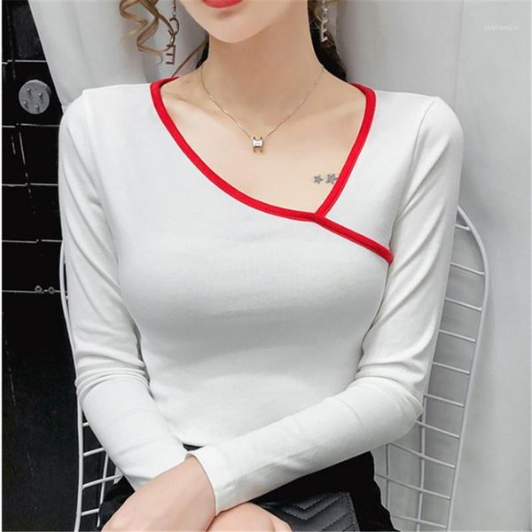 2020 new fashion autumn and winter v-neck high elasticity slimming bottoming shirt women long-sleeved t-shirt slim fit1, White
2020 new fashion autumn and winter v-neck high elasticity slimming bottoming shirt women long-sleeved t-shirt slim fit1, White