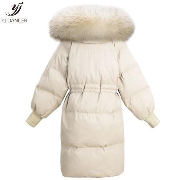 new down jacket women's long section over the knees waist loose large size hooded big fur collar winter tide hjb401, Black
new down jacket women's long section over the knees waist loose large size hooded big fur collar winter tide hjb401, Black