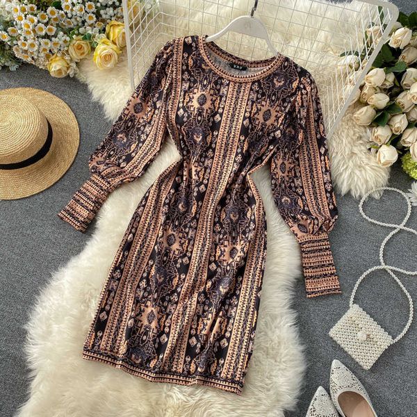 women's european american style dress ins retro o-neck puff sleeve print slim fit short wrap hip dress a-line dress tide ml505 t200518, Black;gray
women's european american style dress ins retro o-neck puff sleeve print slim fit short wrap hip dress a-line dress tide ml505 t200518, Black;gray
