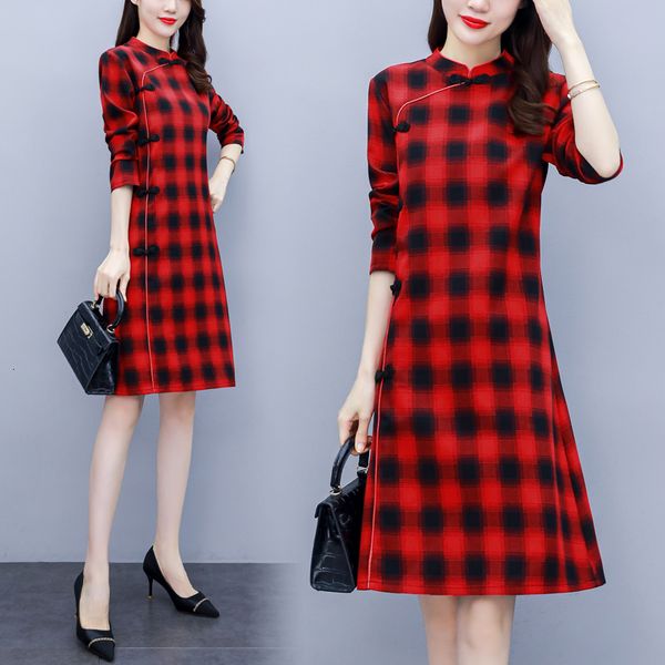 womens red cheongsam chess vintage plus size fat woman wear loose party thin dress casual xzfb, Black;gray
womens red cheongsam chess vintage plus size fat woman wear loose party thin dress casual xzfb, Black;gray