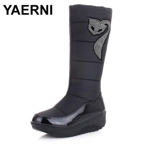 yaerni women winter boots plus size 35-44 new warm cotton down shoes waterproof snow boots fur lady platform mid calf e669, Black
yaerni women winter boots plus size 35-44 new warm cotton down shoes waterproof snow boots fur lady platform mid calf e669, Black