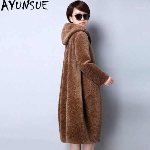 ayunsue real fur coat sheep shearing 100% wool coat women plus size 2019 winter cloak female jacket hooded abrigos mujer kj5451, Black
ayunsue real fur coat sheep shearing 100% wool coat women plus size 2019 winter cloak female jacket hooded abrigos mujer kj5451, Black