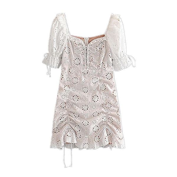 sweet vintage puff sleeve hollow out mini dress women new holiady bow two-tier beach dresses vestidos de verano, Black;gray
sweet vintage puff sleeve hollow out mini dress women new holiady bow two-tier beach dresses vestidos de verano, Black;gray