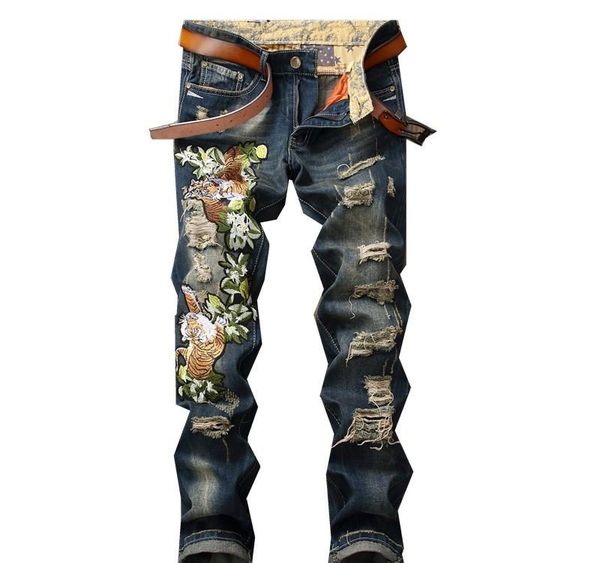 moruancle fashion men's ripped embroidery jeans pants distressed tiger embroidered denim trousers with holes size 28-38 blue
moruancle fashion men's ripped embroidery jeans pants distressed tiger embroidered denim trousers with holes size 28-38 blue