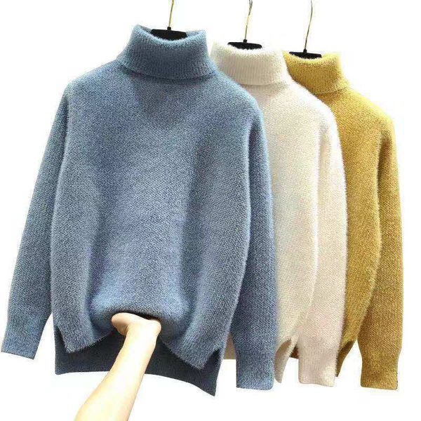 female fashion autumn 2021 new casual nightgown loose imitation velvet turtleneck high mesh sweater r513 e9rp, White;black
female fashion autumn 2021 new casual nightgown loose imitation velvet turtleneck high mesh sweater r513 e9rp, White;black