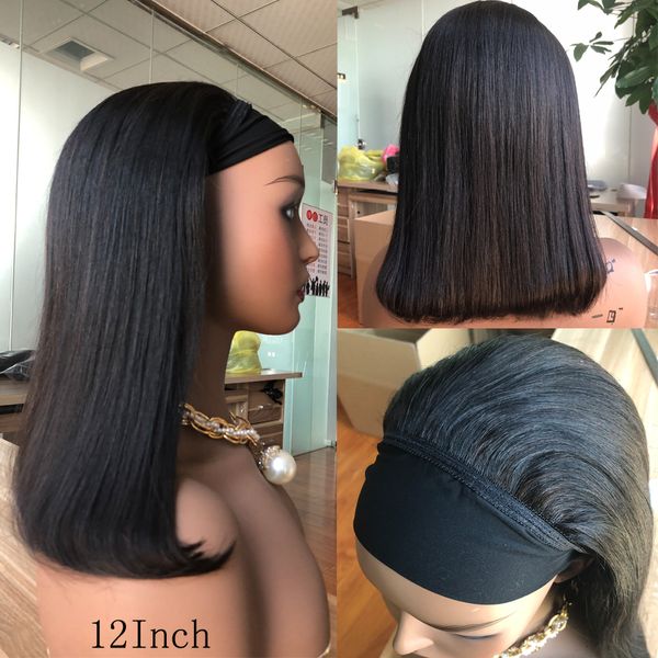 straight bob wig with bangs short headband human hair wigs for black women 150% remy brazilian head band machine made wigs, Black;brown
straight bob wig with bangs short headband human hair wigs for black women 150% remy brazilian head band machine made wigs, Black;brown