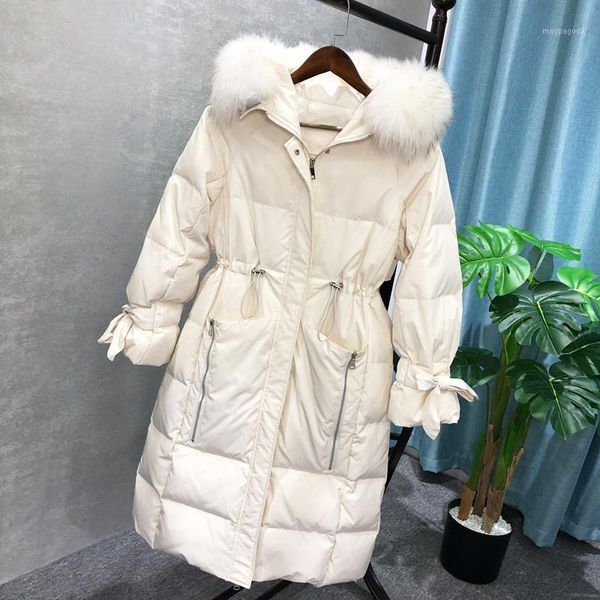 2019 winter new female white duck down jackets fashion hooded fur collar down jacket female medium long thickening coat women1, Black
2019 winter new female white duck down jackets fashion hooded fur collar down jacket female medium long thickening coat women1, Black