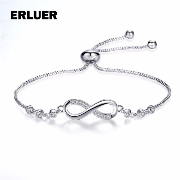 infinity charm bracelet for women girl lover gift cz zircon blue crystal jewelry fashion adjustable silver chain link bracelets, Black
infinity charm bracelet for women girl lover gift cz zircon blue crystal jewelry fashion adjustable silver chain link bracelets, Black