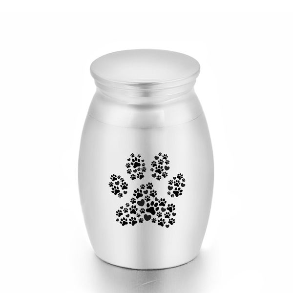 16x25mm aluminum alloy pet paws ashes urn crenation pendant for pet/human mini memorial urn funeral jar, Silver
16x25mm aluminum alloy pet paws ashes urn crenation pendant for pet/human mini memorial urn funeral jar, Silver