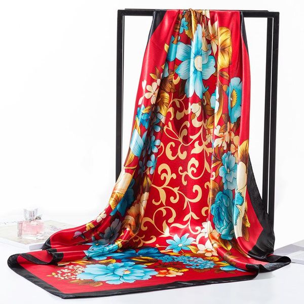 autumn arrival vintage female square scarf floral print print woman scarf, Blue;gray
autumn arrival vintage female square scarf floral print print woman scarf, Blue;gray