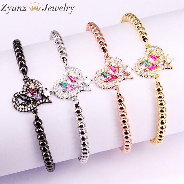 5pcs zyz340-3460 2020 new style luxury heart pave cz 4mm round beads braided macrame bracelet hand-woven bracelets, Black
5pcs zyz340-3460 2020 new style luxury heart pave cz 4mm round beads braided macrame bracelet hand-woven bracelets, Black