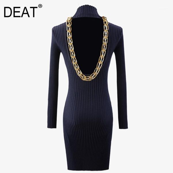 deat 2021 new spring fashion turtleneck full sleeves knitting chain backless hollow out slim covered hips pullvoer dress wo667051, Black;gray
deat 2021 new spring fashion turtleneck full sleeves knitting chain backless hollow out slim covered hips pullvoer dress wo667051, Black;gray