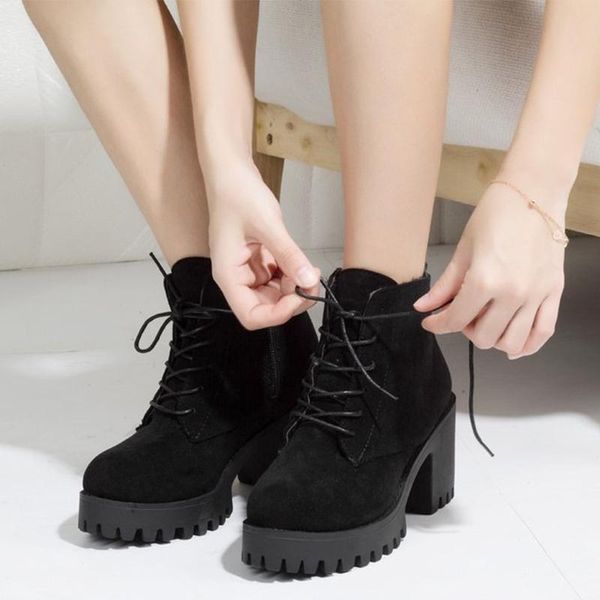 women plush lace up zipper ankle boots ladies suede square heels shoes woman fashion casual boots female winter footwear new, Black
women plush lace up zipper ankle boots ladies suede square heels shoes woman fashion casual boots female winter footwear new, Black