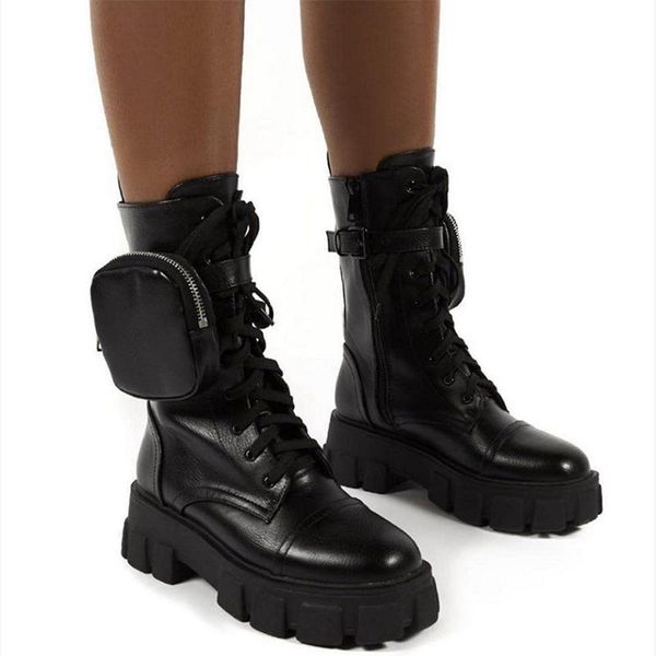 fashion pocket boots women platform ankle boot autumn winter chunky sole pouch motorcycle boots leather bootie shoes botas mujer, Black
fashion pocket boots women platform ankle boot autumn winter chunky sole pouch motorcycle boots leather bootie shoes botas mujer, Black