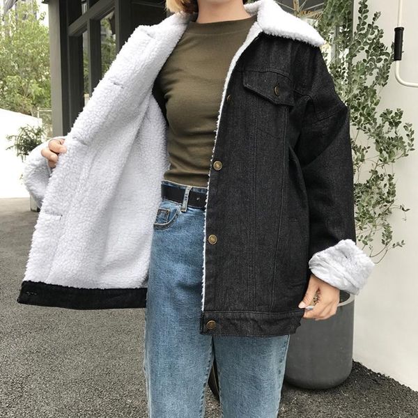 women denim jacket coat lambswool warm fleece outerwear overcoat autumn winter black blue batwing sleeve1
women denim jacket coat lambswool warm fleece outerwear overcoat autumn winter black blue batwing sleeve1