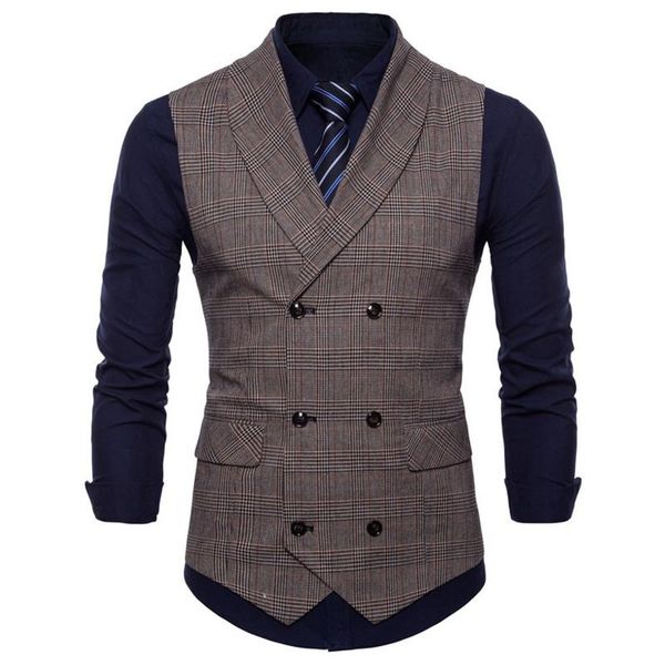 brand suit vest men jacket sleeveless dark gray/gray/brown vintage tweed vest fashion spring autumn plus size waistcoat, Black;white
brand suit vest men jacket sleeveless dark gray/gray/brown vintage tweed vest fashion spring autumn plus size waistcoat, Black;white