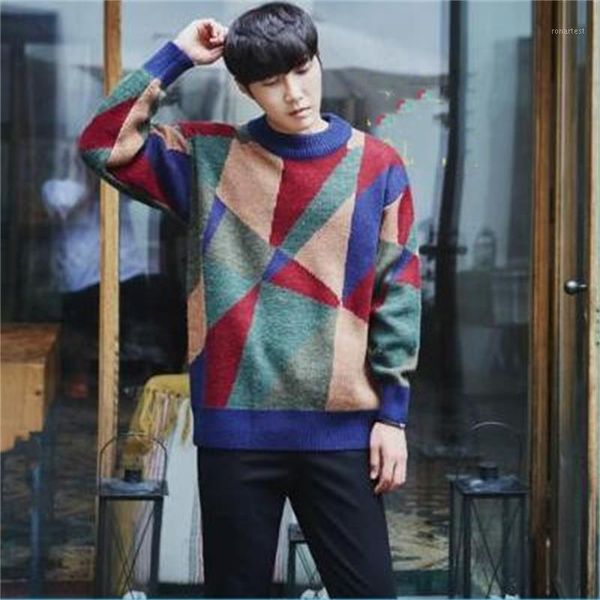 korean fashion color geometry men's sweater thick warm autumn winter pullovers streetwear casual homme knitwear1, White;black
korean fashion color geometry men's sweater thick warm autumn winter pullovers streetwear casual homme knitwear1, White;black