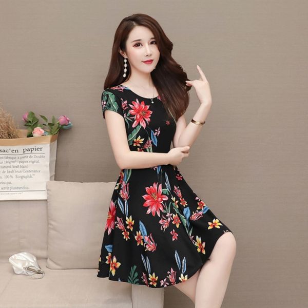 dxbh6 summer base middle-aged mother floral mid-length large aline size dress short new printed sleeve aline dress s1jgv, Black;gray
dxbh6 summer base middle-aged mother floral mid-length large aline size dress short new printed sleeve aline dress s1jgv, Black;gray
