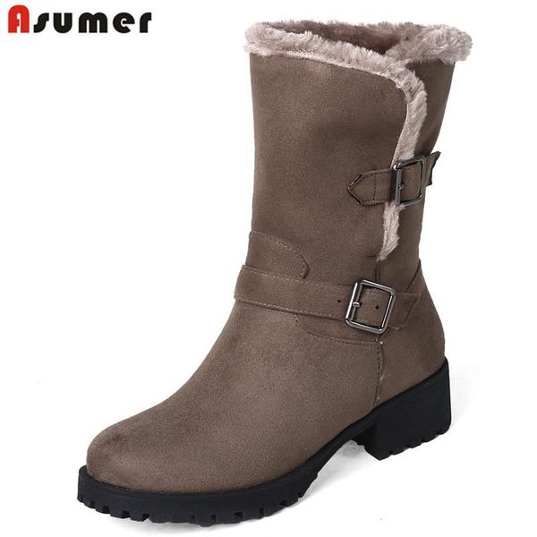 asumer 2020 2020 women's winter boots med heels flock ankle boots keep warm short plush retro ladies snow, Black
asumer 2020 2020 women's winter boots med heels flock ankle boots keep warm short plush retro ladies snow, Black