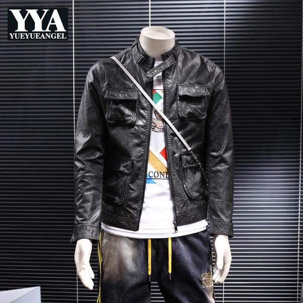 autumn stand collar pockets slim fit pu leather jacket casual short faux coat man fashion moto biker outwear jackets kg-866, Black
autumn stand collar pockets slim fit pu leather jacket casual short faux coat man fashion moto biker outwear jackets kg-866, Black