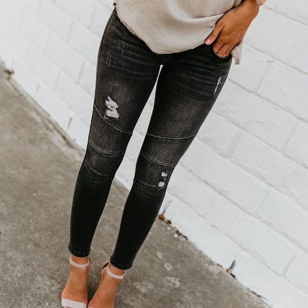 women's jeans fashion streetwear scratched pencil slim fit stretch woman skinny pants female blue distressed black jean ninth trousers
women's jeans fashion streetwear scratched pencil slim fit stretch woman skinny pants female blue distressed black jean ninth trousers