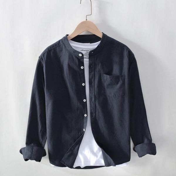 100% cotton shirts men solid long-sleeved mandarin collar casual shirt mens button down dress shirts male ts-575, White;black
100% cotton shirts men solid long-sleeved mandarin collar casual shirt mens button down dress shirts male ts-575, White;black