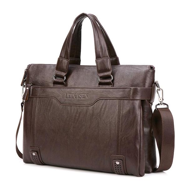 briefcases soft pu leather handbag lapmale messenger bag men's shoulder bags briefcase for documents with pad interlayer
briefcases soft pu leather handbag lapmale messenger bag men's shoulder bags briefcase for documents with pad interlayer