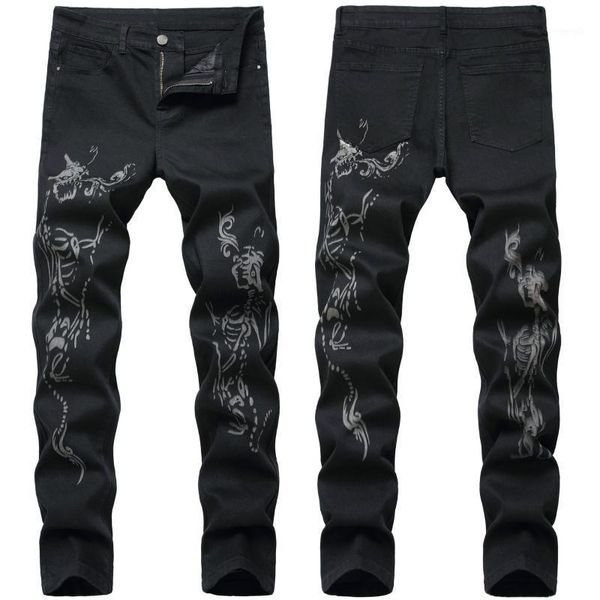 2020 new men's jeans occident fashion printed denim pants men's cool printed jeans spot pencil trousers cotton male black1, Blue
2020 new men's jeans occident fashion printed denim pants men's cool printed jeans spot pencil trousers cotton male black1, Blue