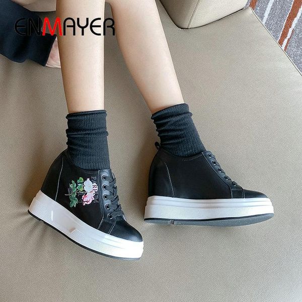 enmayer 2020 women high heels increased internal genuine leather round toe lace-up wedding shoes casual appliques women shoes, Black
enmayer 2020 women high heels increased internal genuine leather round toe lace-up wedding shoes casual appliques women shoes, Black