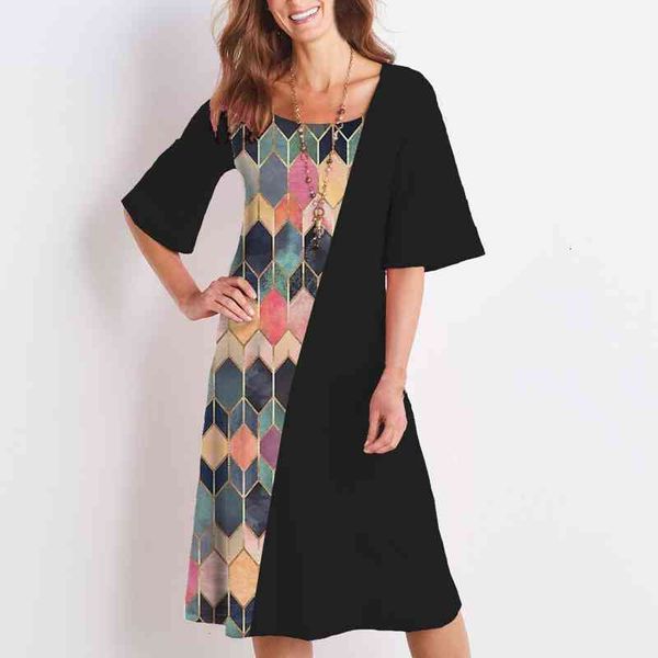 women fashion dress floral printed plus size comfortable casual slim stitching design long dress woman clothing, Black;gray
women fashion dress floral printed plus size comfortable casual slim stitching design long dress woman clothing, Black;gray