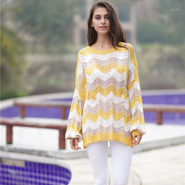 spring and autumn new version loose stripe women's fashion round neck thin section pullover sweater1, White;black
spring and autumn new version loose stripe women's fashion round neck thin section pullover sweater1, White;black