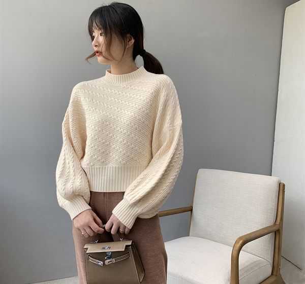 2021 new and vintage knitted stand collar batwing sleeve women sweater thick pullovers pull femme tricot ogwh, White
2021 new and vintage knitted stand collar batwing sleeve women sweater thick pullovers pull femme tricot ogwh, White