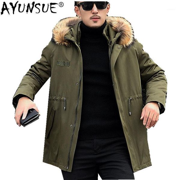 ayunsue winter jacket men real pure natural fur jackets men real raccoon fur collar parka liner coats casaco masculino my7251, Black
ayunsue winter jacket men real pure natural fur jackets men real raccoon fur collar parka liner coats casaco masculino my7251, Black
