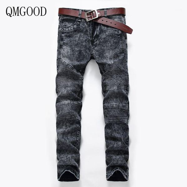 qmgood mens jeans 2017 new fashion slim fold jeans men brand designer denim pants large size locomotive casual male 40 421, Blue
qmgood mens jeans 2017 new fashion slim fold jeans men brand designer denim pants large size locomotive casual male 40 421, Blue