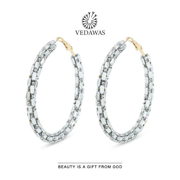 hoop & huggie vedawas silver color round crystal earrings for women bijoux geometric rhinestones statement jewelry party gifts, Golden;silver
hoop & huggie vedawas silver color round crystal earrings for women bijoux geometric rhinestones statement jewelry party gifts, Golden;silver