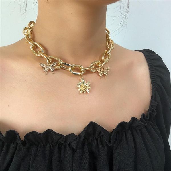 luokey exaggerated chunky chain necklace butterfly flower pendant necklaces for women punk hiphop jewelry wholesale bijoux femme, Golden;silver
luokey exaggerated chunky chain necklace butterfly flower pendant necklaces for women punk hiphop jewelry wholesale bijoux femme, Golden;silver