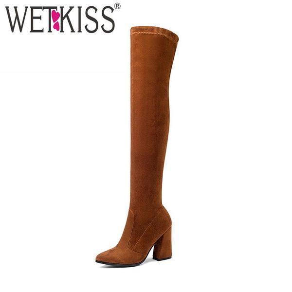 boots wetkiss 2021 winter latest stretch thigh high boot for woman fashion thick heels shoes lady over knee women big size, Black
boots wetkiss 2021 winter latest stretch thigh high boot for woman fashion thick heels shoes lady over knee women big size, Black