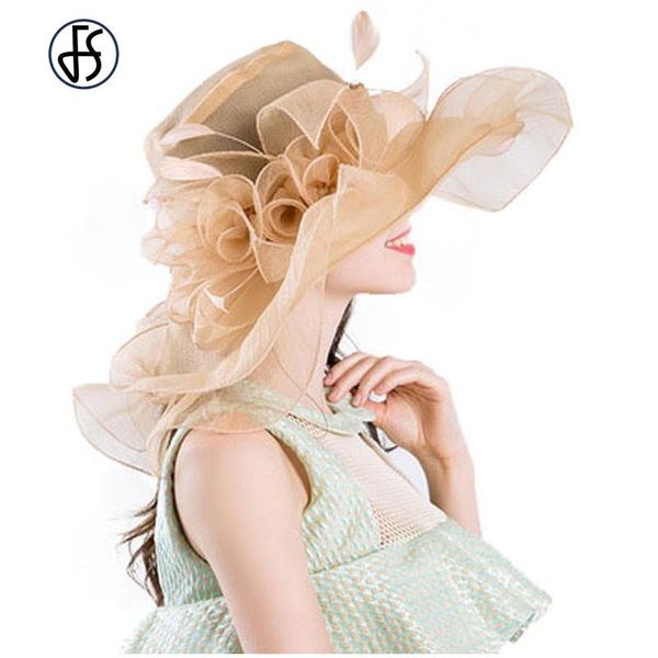 fs wedding party cap flower satin swirl party ruffle bucket floppy hat summer wide brim chapeu feminino, Blue;gray
fs wedding party cap flower satin swirl party ruffle bucket floppy hat summer wide brim chapeu feminino, Blue;gray