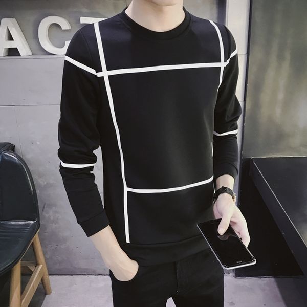 z7noi men's personalized sweater autumn new pullover pulloversweater qj56k neck base shirt thin slim fit printed pullover outside round, Black
z7noi men's personalized sweater autumn new pullover pulloversweater qj56k neck base shirt thin slim fit printed pullover outside round, Black