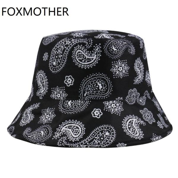 wide brim hats foxmother fashion summer vintage reversible black navy paisley fisherman caps for women bucker casquette, Blue;gray 
wide brim hats foxmother fashion summer vintage reversible black navy paisley fisherman caps for women bucker casquette, Blue;gray