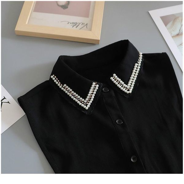 beaded fake collar shirt chiffon white detachable collar fake women vintage ladies false blouse collar lapel half shirt qylfua, Blue;red
beaded fake collar shirt chiffon white detachable collar fake women vintage ladies false blouse collar lapel half shirt qylfua, Blue;red