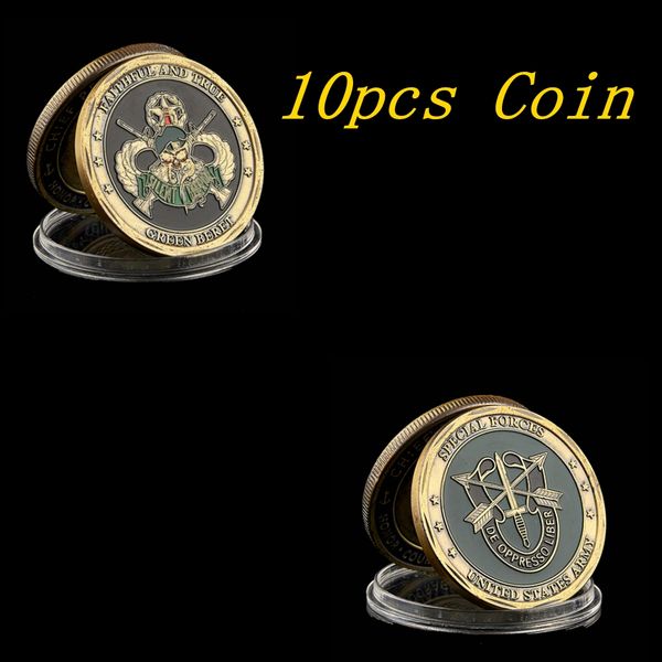 10pcs united states army special forces craft faithful and true green berets liberty om coin collection
10pcs united states army special forces craft faithful and true green berets liberty om coin collection