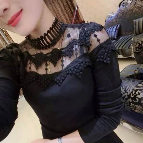 2020 autumn new style slim hollow shoulder perspective lace lace splicing short long sleeve knitted women's bottoming shirt 0ehqg 0ehqg, White
2020 autumn new style slim hollow shoulder perspective lace lace splicing short long sleeve knitted women's bottoming shirt 0ehqg 0ehqg, White