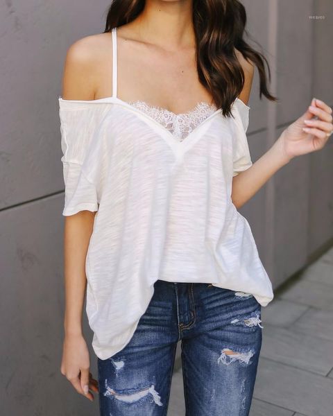 2019 spring summer european and american lace lace shirt mesh, White
2019 spring summer european and american lace lace shirt mesh, White