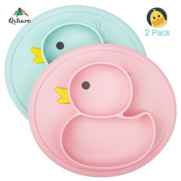 qshare duck baby plate silicone suction dishes tray antislip children meal fruits feeding toddler tableware lj201221
qshare duck baby plate silicone suction dishes tray antislip children meal fruits feeding toddler tableware lj201221
