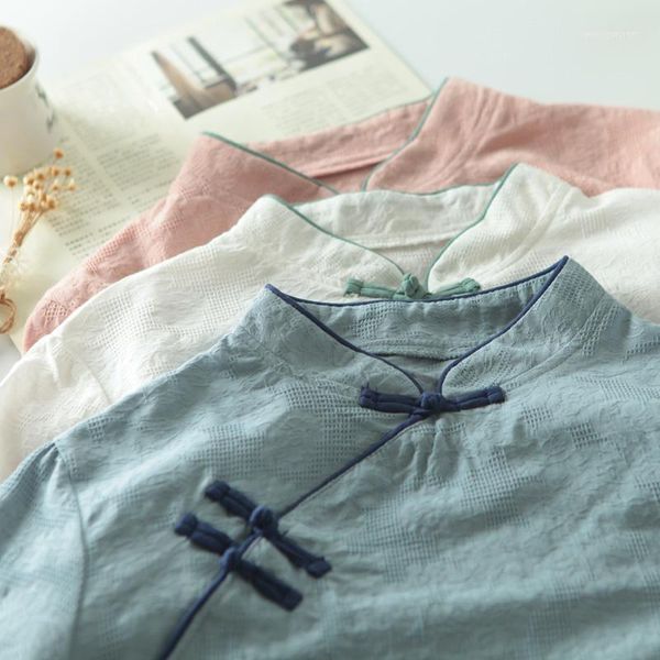 ethnic clothing traditional chinese plate button shirt women spring style vintage mandarin collar blue white pink blouse 1, Red
ethnic clothing traditional chinese plate button shirt women spring style vintage mandarin collar blue white pink blouse 1, Red