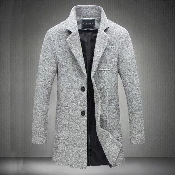 long woollen overcoat for men winter fashion trench coat thicken male jacket coat plus size 201127, Black;brown
long woollen overcoat for men winter fashion trench coat thicken male jacket coat plus size 201127, Black;brown