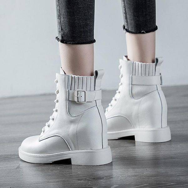 thick soled boots women's leather autumn / winter 2020 new built in women's shoes thick heel white chelsey boots, Black
thick soled boots women's leather autumn / winter 2020 new built in women's shoes thick heel white chelsey boots, Black